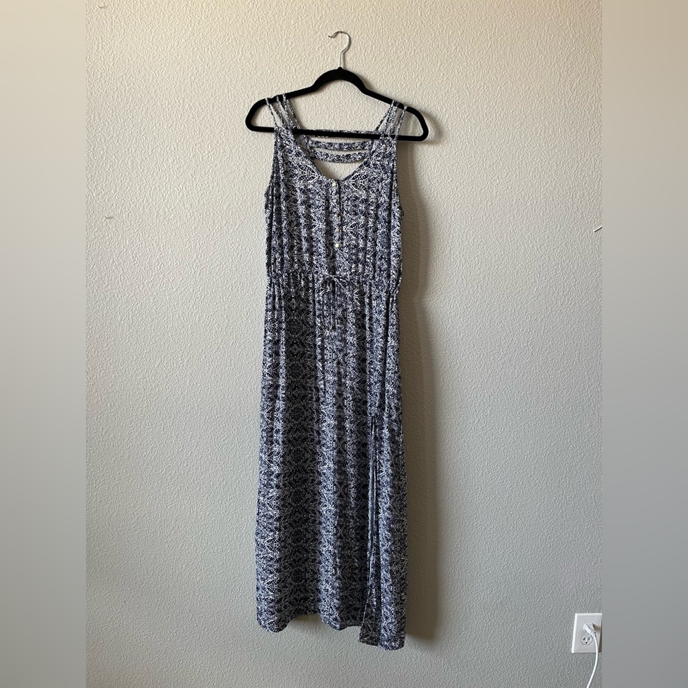 LAmade Blue And White Maxi Dress Size Medium
